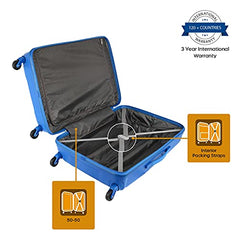 American Tourister 3PC PP Ivy 2.0-8 Wheel, Set (Small + Medium + Large) Hard Suitcase for Travel/Travel Bag with Combination Lock & Smooth Sliding Double Wheel - Black, 55 Cm, 68 Cm, 79 Cm