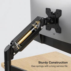 ERGOMAKER Gas Spring Single Monitor Arm for Screen up 13" to 32"