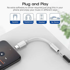 Type C to 3.5mm Audio Jack Connector with DAC Headphone Converter Adapter Compatible with iPhone 15 Pro Max/15Pro/15Plus Series/Galaxy/OnePlus/Google/Nothing & Other Type C Phones, Warranty