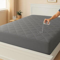 La Verne 100% Waterproof Premium Cotton Feel Mattress Protector Queen Size 78 x 60 Inches | Breathable and Hypoallergenic Ultra Soft Fitted Bed Protector Cover