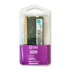 EVM 16GB DDR5 Desktop RAM Memory | 4800MHz | PC5-38400 | Long-DIMM | 288-Pin | CL19 | 1.1V Low Voltage | High Speed Performance | Intel & AMD Compatible | 10 Year Warranty (EVMT16G4800U88P)