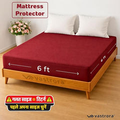 Vastrora 100% Waterproof Mattress Protector Queen Size 5x6 Ft | 60x72 in | Pee & Urine Proof Mattress Cover | Elastic All-Around | Terry Cotton Fitted Bed Cover | Noiseless, Breathable Bed Protector