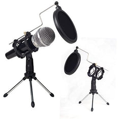 Syga Mic Plug & Play with Tripod Stand & Pop Filter for iMac PC Laptop Desktop Windows Computer