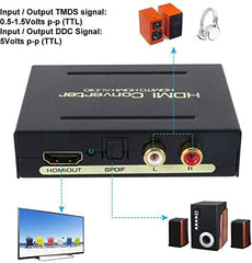 BKC 4K HDMI Audio Extractor Dual Format Sound Splitter Converter Box