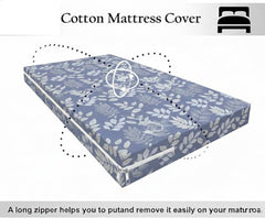 HOMEKART Premium Cotton 220TC 78 x 72 x 8 King Size Double Bed Mattress Cover Protector with Zip/Chain|Provides All Around Protection - 1 pc Multicolor (Grey, 78 x 72 x 8)