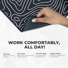 SPIN CART Large Gaming Mouse pad, Long XXL Extended Desk Table Mat Mousepad for Laptop PC Computer (Abstract Blue)