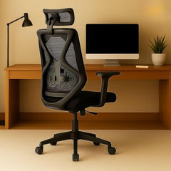 Oakcraft Hurricane Premium Ergonomic Office Chair | Dynamic 2D Lumbar Support | High-Back Executive Chair for Office, Home & Workstation