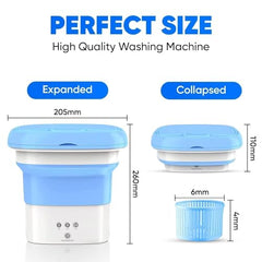 Mini Washing Machine for Clothes | Portable Automatic Washer with USB Power | Compact Laundry Machine for Travel, Baby Clothes, Underwear & Small Loads | Foldable & Lightweight Design F1