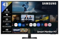 Samsung 32" (80 cm) 4K M7 Vision AI Smart Monitor|UHD 3840 x 2160|Smart TV Experience with AI|Type-C|Apple AirPlay|Gaming Bar|Remote|Speakers|Wi-Fi|Bluetooth|AI Picture & Sound|LS32FM701UWXXL|White