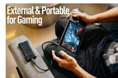 ASUS TUF Gaming A2- USB-C 3.2 Gen 2x2 Portable SSD Enclosure, Dual M.2 NVMe PCIe and SATA, MIL-STD-810H Drop Resistance, IP68 Water and dust Resistance, Aluminum Alloy Chassis and a Thermal pad