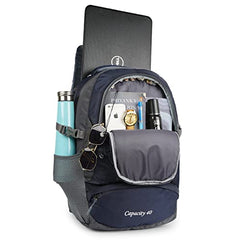 Half Moon Extra Large Size 55L Rucksack Bag/Trekking Bags for Men, Black | With Laptop Compartment | For Luggage Pack Tracking Hiking Travel Backpack for Man & Women