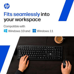 HP KM120 Wired Mouse and Keyboard Combo (AB3D0AA)