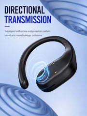 VEHOP F60 OWS Open Ear Wireless Earbuds Bluetooth 5.4 with ENC Calling, 50H Playtime, Ear Hook Design, Fast Type-C Charging, Touch Control, IPX5 Sweat Resistant, Open Ear Headphones for Sports (Black)