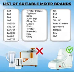 Stainless Steel Combo (Mini 180 Ml & 1200 Ml) Jar Set one for Mixer Grinder, Compatibility with all mixer grinders with 2 slots of jar fitting with 4 teeth coupler