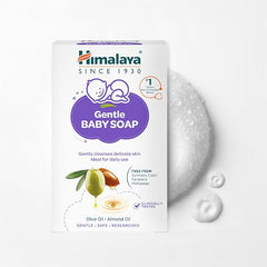 Himalaya Gentle Baby Soap for Newborns | No Post Bath Dryness | B3G1 FREE - 125g | Gentle Cleansing With Phyto-Oil Complex of 100% Natural Oils of Almond & Olive| No. 1 Doctor Recommended Brand