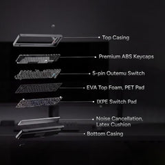 KARNAGE Sentinel 82 Wired RGB Mechanical Keyboard | 81 Keys | Aluminum Rotary Knob | 5-Pin Hot-Swap | OUTEMU Red Switches | 19 ARGB Lighting Modes | Full NKRO | Detachable USB Type-C Cable |White