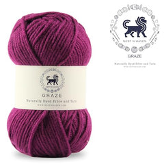 Nestnhaven Acrowools Graze Hand Knitting and Crochet Yarn. Pack of 1 Ball - 100gms. Shade no - NNHG001 (Berry Purple)