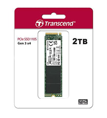 Transcend 128GB SSD NVMe PCIe Gen3 x4 110S, Solid State Drive, M.2 2280, Sequential Read/Write up to 1,500/550 MB/s - TS128GMTE110S