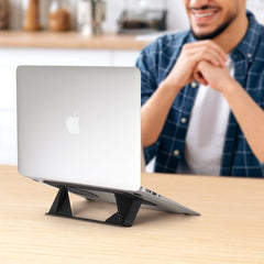 SKYVIK Elev8 Adhesive Adjustable Laptop Stand Ergonomic 2 Angles with Anti Slip Grip Sleek Arc Design