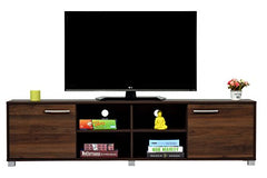 DeckUp Soneva Engineered Wood TV Unit (Wotan Oak & White, Matte Finish)