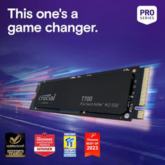 Crucial T700 2TB Gen5 NVMe M.2 SSD - Up to 12,400 MB/s - DirectStorage Enabled - CT2000T700SSD3 - Gaming, Photography, Video Editing & Design - Internal Solid State Drive