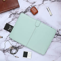 ENTHOPIA 13 to 14 Inches Folio Laptop Case Cover Vegan Leather Compatible for MacBook, Lenovo, Hp, Dell &Other Notebooks - Plain Cork