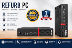ThinkCentre Tiny PC | Core i3-7Th Gᥱn, 8GB DDR4 RAM, 256GB SSD |Build in WiFi + Bluetooth HD Graphics | DP, Windows 11 Pro, MS Office (1 Year Brand Warranty)