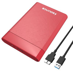 Sounce 2.5-Inch SATA to USB Type-C 3.1 External HDD/SSD Enclosure | 6Gbps UASP Speed | Tool-Free Design | Compatible with 7mm & 9.5mm Drives up to 6TB | Plug & Play | Shockproof Portable Case (Type C)