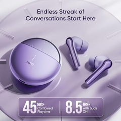 Mivi DuoPods B4 Ear Buds Wireless, 50H Playtime, ENC, 13mm, Bluetooth 5.1