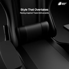 Green Soul Raptor 2.0 Racing Edition Ergonomic Gaming Chair with Premium PU Leather, Adjustable Neck & Lumbar Pillow, 3D Adjustable Armrests & Heavy Duty Nylon Base (Black & Red)