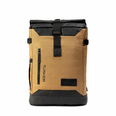 TRIPOLE Tusker Roller Top Laptop Backpack for Daily Use and Travelling | Water-repellent fabric, Anti Theft Pockets and Expandable size (Khaki)