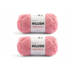 HILUSH super saver,Poly Yarn PACK OF 2 BALLS (1 Ball/100 Gram Each) Ball Supersoft Hand Knitting Wool Ball, Suitable for Craft, Crochet, Amigurumi, Embroidery, Toys, Garments, Flowers and Hobby Projects , Shade no - (grey)