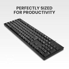 Salpido Wired USB Keyboard, 104 Keys, Ergonomic, for Office & Home Use