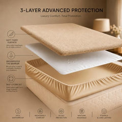 HOMEKART Premium Cotton 220TC 78 x 72 x 8 King Size Double Bed Mattress Cover Protector with Zip/Chain|Provides All Around Protection - 1 pc Multicolor (Grey, 78 x 72 x 8)