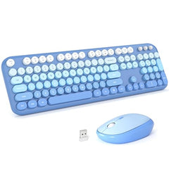MOFII Wireless Keyboard and Mouse Combo, Full Size, 2.4GHz, Windows, Purple
