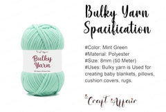 Craft Affair | Bulky Yarn/Blanket Yarn (8mm, 50 Meter, 100 Gram) | Chenille Yarn | for Craft Project: Blood Red