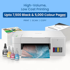 Brother Ink Tank DCP-T236 (New Launch) All in One (Print Scan Copy) Color Home Printer, 27/11 PPM BK/CL, 150 Sheet Paper Tray, Print Upto 7.5K Pages in Black & 5K in Color Each (CMY),Free Installation