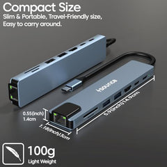 Sounce 4-Port USB 3.0 Hub for PC – High-Speed Aluminum USB Hub Compatible with PC, MacBook, Mac Pro, Mac mini, iMac, Surface Pro, and XPS. 4-Port High Speed USB Hub with Aluminium Shell