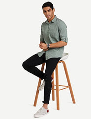 Amazon Brand - Symbol Men's Pack of 2 Cotton Casual Shirt| Regular Fit | Plain | Full Sleeve | Available in Plus Sizes