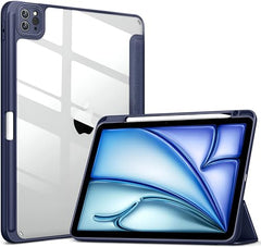 ProElite Case for iPad Air 11 Inch M4/M3/M2 2026/2025/2024, iPad Air 10.9 inch 5th/4th Gen & iPad Pro 11 inch 4th/3rd Gen 2022 case Cover, Transparent Smart Flip Cover with Pencil Holder, Lavender