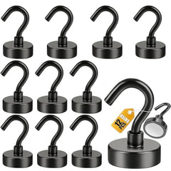 DIYMAG Magnetic Hooks 15pcs 30lbs Cruise Essentials 2026 Magnet Hook | Neodymium Heavy Duty Strong Magnets Hanging Ship Cabins Refrigerator Fridge Classroom Beach Vacation Kitchen Grills Home Tool