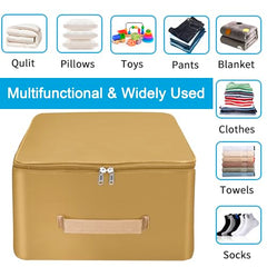 Storite 2 Pack Nylon Wardrobe Bag Underbed Cloth Storage Organizer | Moisture Proof Storage Bag, Storage box for Clothes Saree Bags, Zippered Closure & Handle - Magenta,37x34x23 cm