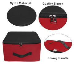 Storite 2 Pack Nylon Wardrobe Bag Underbed Cloth Storage Organizer | Moisture Proof Storage Bag, Storage box for Clothes Saree Bags, Zippered Closure & Handle - Magenta,37x34x23 cm