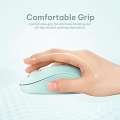 eplug it Wireless Mouse WM111, 2.4G Noiseless Mouse with USB Nano Receiver Portable Computer Mouse for PC, Laptop & Tablet | Green