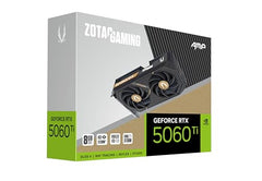 ZOTAC Gaming GeForce RTX 5060 Twin Edge 8GB Graphics Card - Black | 8 GB | DLSS4 | GDDR7 | PCIE 5.0 | SFF Ready | 3840 CUDA Cores | ZT-B50600E-10M | Only Graphics Card with 5 Year Warranty