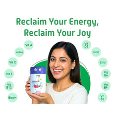 Little Joys Multivitamin For Women | 60 Day Pack | With Vitamin C, E, A, B12 D3 & B6 | Biotin, Iron, Zinc & Potassium | Boosts Immunity, Supports Bone Health & Maintains Energy Levels