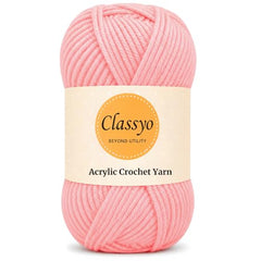 Classyo Acrylic Yarn for Crocheting (100gms x 1 Ball, 4ply) | Soft Wool Crochet Thread | Acrylic Hand Knitting Yarn | Wool for Crochet | For Sweater, Scarf, Hat, Baby Clothes, Purse, Gift Bags and DIY Crafts (Butter, Pack of 1)