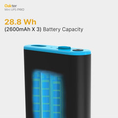 Oakter Mini UPS Basic for WiFi Router Broadband Modem | Supports 12V-2A Routers. Backup Upto 3 Hours | WiFi Router UPS Power Backup During Power Cuts| Current Surge & Deep Discharge Protection