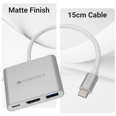 ZEBRONICS 180HB USB HUB, 3 Ports, USB 3.0, Transfer Speeds Upto 5 Gbps, Lightweight Design, Multi OS Compatible, Plug and Play