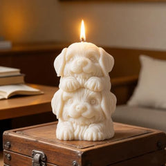 Decorative Fragrance Candle with Raised 3D Ivory Swirl Pillar Artwork | Long Burning Scented Candle for Home Décor, Living Room, Bedroom, Meditation Space, Table Decoration & Gift